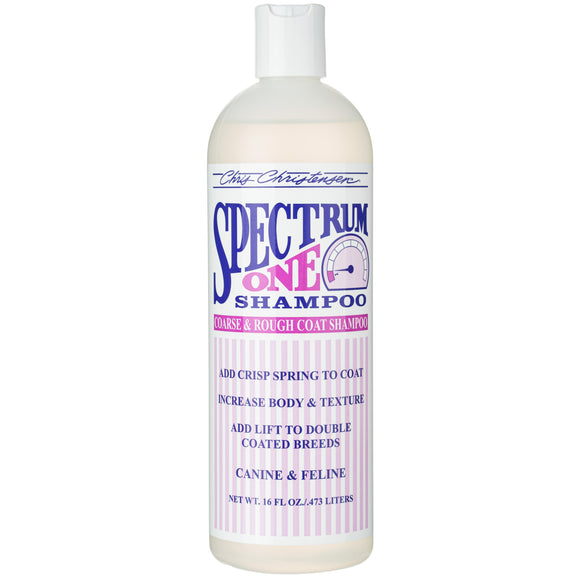 Chris Christensen Spectrum One Shampoo – Concentrated Rebuilding Formula for Stiff and Rough Coats, 473ml