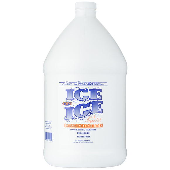 Chris Christensen Ice on Ice Detangling Conditioner – Argan Oil, Smooths and Adds Shine, 3.8L