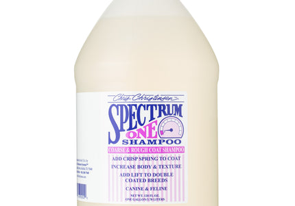Chris Christensen Spectrum One Shampoo – Concentrated Formula, Restores Texture in Stiff and Rough Coats, 3.8L