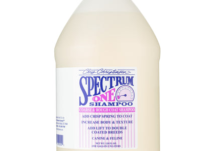 Chris Christensen Spectrum One Shampoo – Concentrated Formula for Stiff and Rough Coats, 3.8L