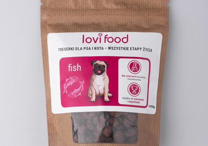 Lovi Food Fish Training Treats – Soft Bite-Size Snacks with Real Fish, 100g
