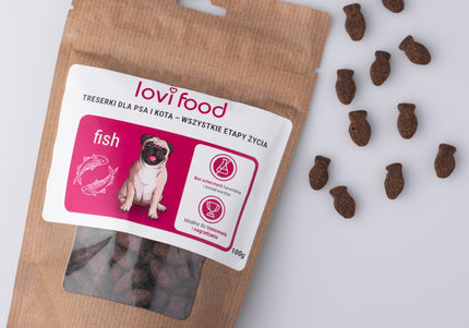 Lovi Food Fish Training Treats – Soft Bite-Size Snacks with Real Fish, 100g