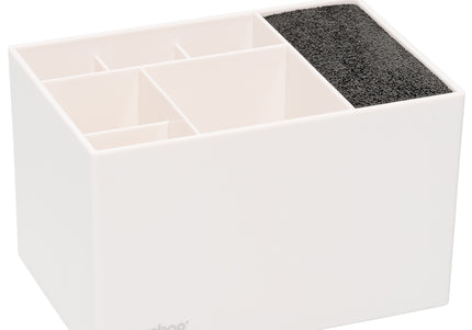 Shernbao Scissors Holder – White Organizer with Multiple Slots, Convenient Grooming Tool Storage