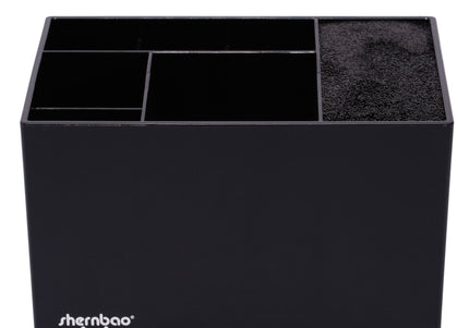 Shernbao Scissors Holder – White Organizer with Multiple Slots, Convenient Grooming Tool Storage