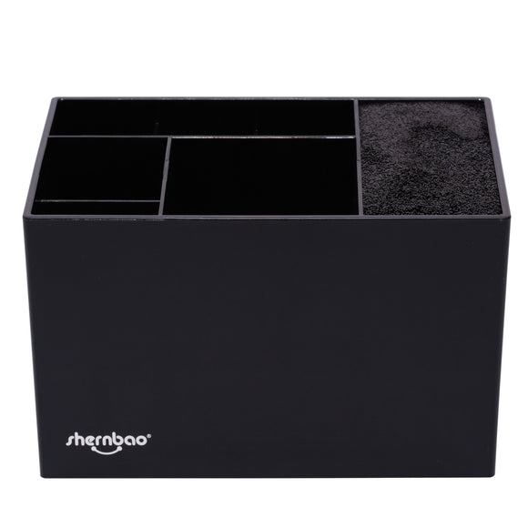 Shernbao Scissors Holder – White Organizer with Multiple Slots, Convenient Grooming Tool Storage