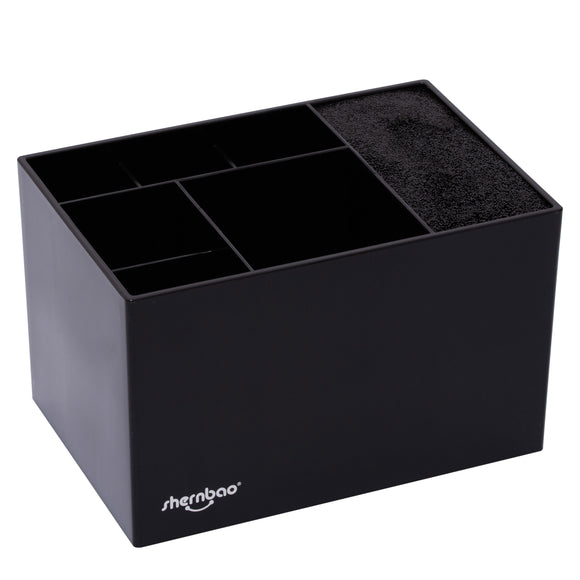 Shernbao Scissors Holder – White Organizer with Multiple Slots, Convenient Grooming Tool Storage