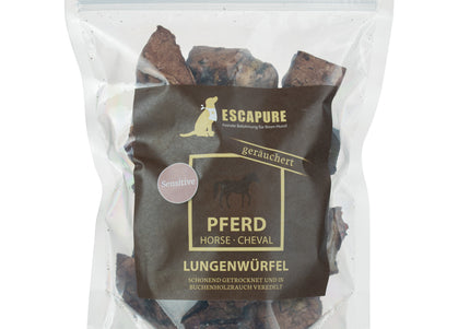 Escapure Pferde Lung Würfel – Natural Hard Horse Lung Treats, 130g Protein-Rich Snack