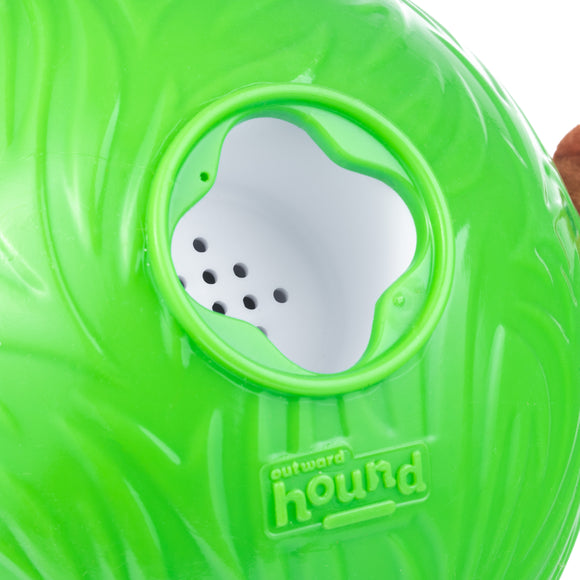 Nina Ottosson Snuffle N' Treat Ball – Interactive Puzzle Toy with 6 Squirrels, Level 2, Green