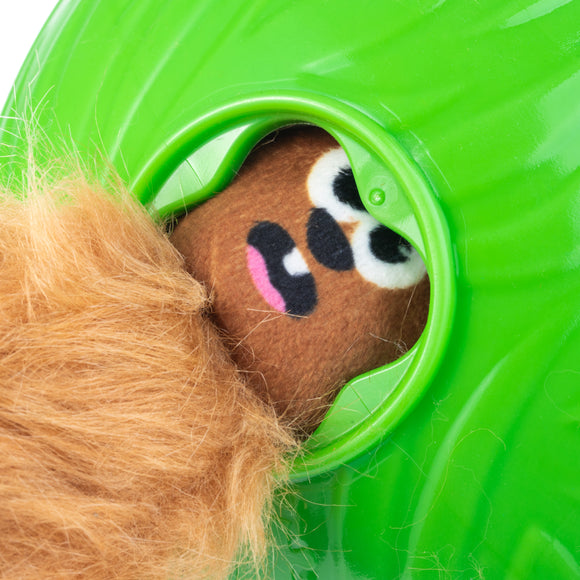 Nina Ottosson Snuffle N' Treat Ball – Interactive Puzzle Toy with 6 Squirrels, Level 2, Green