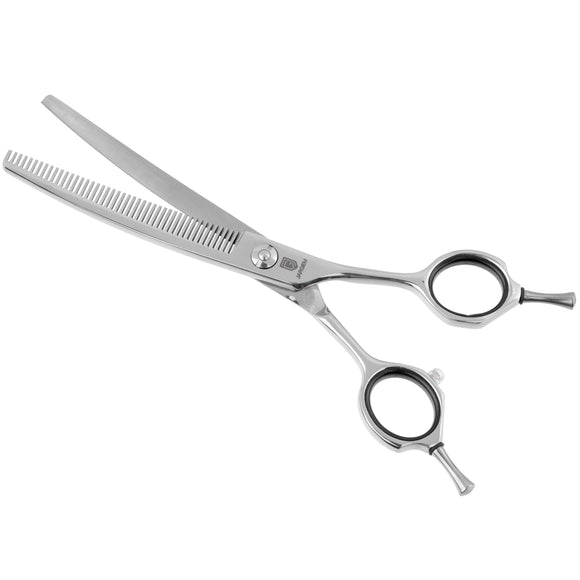 Jargem Curved Blenders 6.5" – Professional Single-Sided 45-Tooth Thinning Shears, Precision Cut