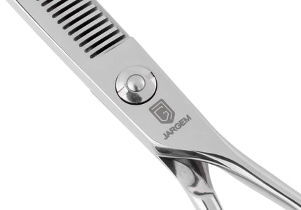 Jargem Curved Blenders 6.5" – Professional Single-Sided 45-Tooth Thinning Shears, Precision Cut