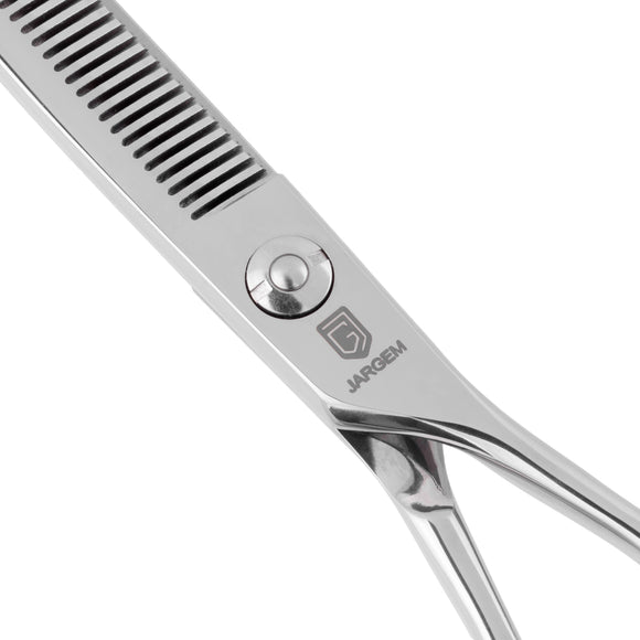 Jargem Curved Blenders 6.5" – Professional Single-Sided 45-Tooth Thinning Shears, Precision Cut