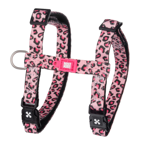 Max&Molly Cat Harness and Leash Set – Pink Leopard Pattern, Adjustable Comfort Design