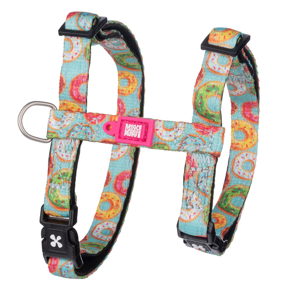 Max&Molly Cat Harness and Leash Set – Donut Pattern, Adjustable, Comfortable Design