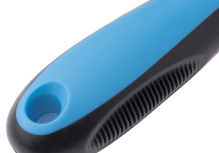 Blovi Small Undercoat Rake Blue – Ergonomic Hook Trimmer with Fine Teeth, Lightweight Design