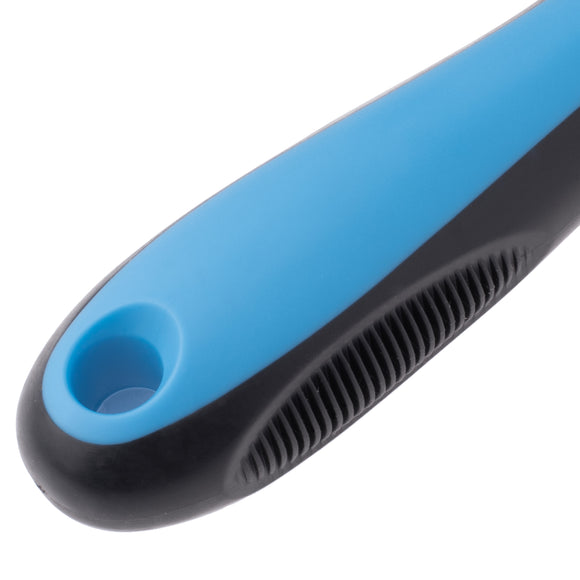 Blovi Small Undercoat Rake Blue – Ergonomic Hook Trimmer with Fine Teeth, Lightweight Design