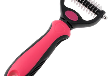 Blovi Small Undercoat Rake Pink – Ergonomic Hook Trimmer with Comfortable Grip, Lightweight Design