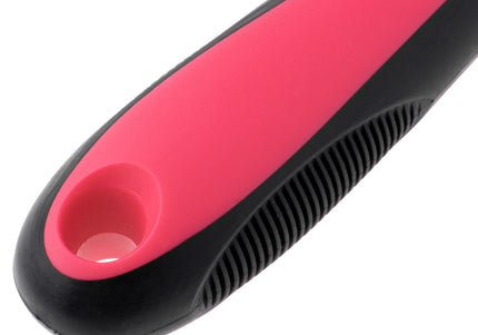 Blovi Double Undercoat Rake – Dual-Sided 7.5cm Grooming Tool, Pink, Ergonomic Handle