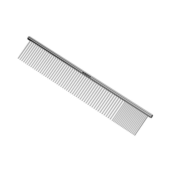 Andis Metal Grooming Comb 25cm – Durable Stainless Steel, Smooth Detangling Tool