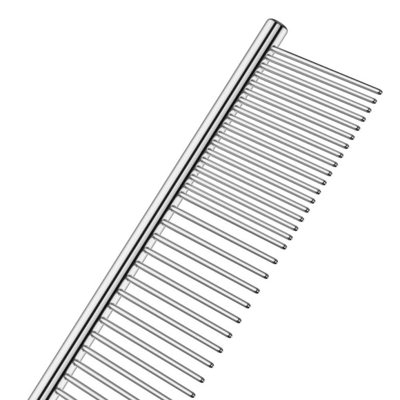 Andis Metal Grooming Comb 25cm – Durable Stainless Steel, Smooth Detangling Tool
