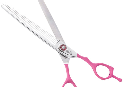 Jargem Pink Blenders 7.5" – Single-Sided Thinning Shears with Decorative Screw, 50 Teeth