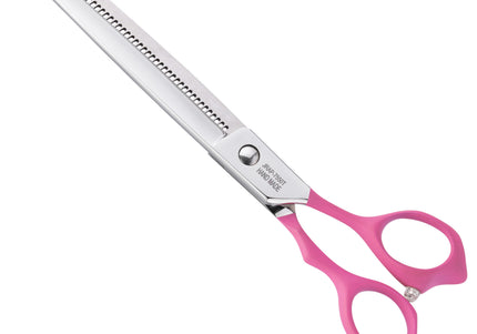 Jargem Pink Blenders 7.5" – Single-Sided Thinning Shears with Decorative Screw, 50 Teeth