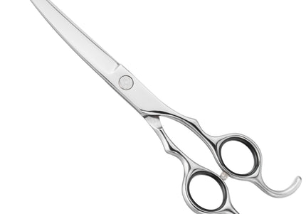 Henbor Infinity Pet Line Curved Scissors – 7.5 Inch Professional Grooming Shears, Ergonomic Design