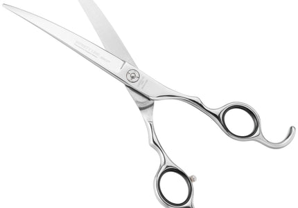 Henbor Infinity Pet Line Curved Scissors – 7.5 Inch Professional Grooming Shears, Ergonomic Design