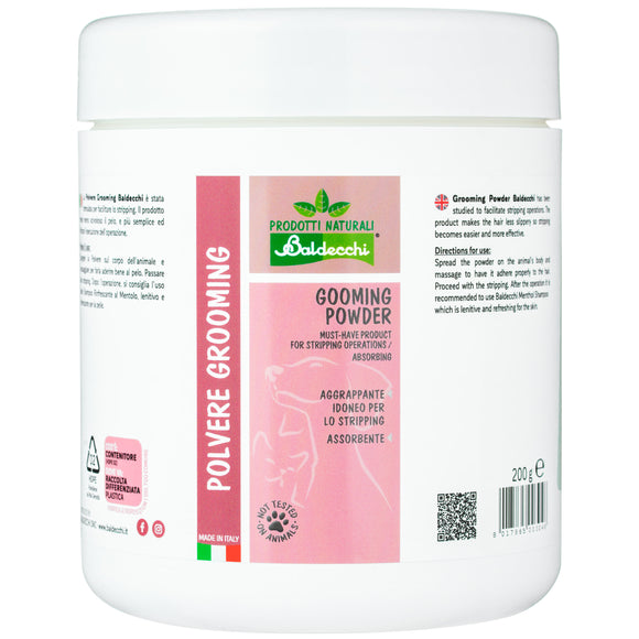 Baldecchi Grooming Powder 200g – Professional Fine Powder, Enhances Fur Trimming Precision