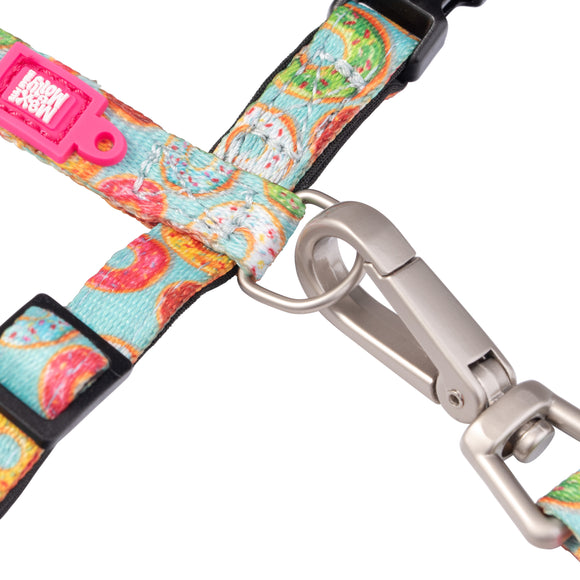 Max&Molly Cat Harness and Leash Set – Donut Pattern, Adjustable, Comfortable Design