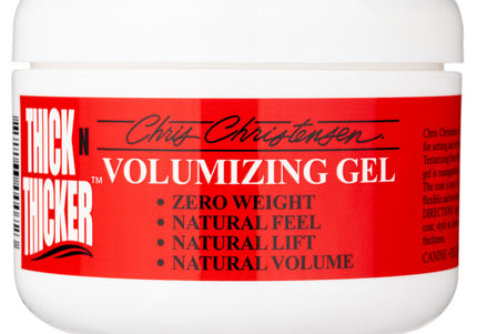 Chris Christensen Thick N Thicker Volumizing Gel 227g – Lightweight Styling Formula Adds Fullness and Shape