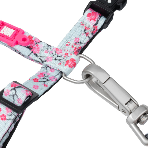 Max&Molly Cat Harness and Leash Set – Cherry Blossom Pattern, Adjustable, Comfortable Fit