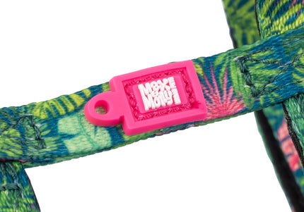 Max&Molly Cat Harness and Leash Set – Adjustable Tropical Leaves Pattern, Lightweight Design