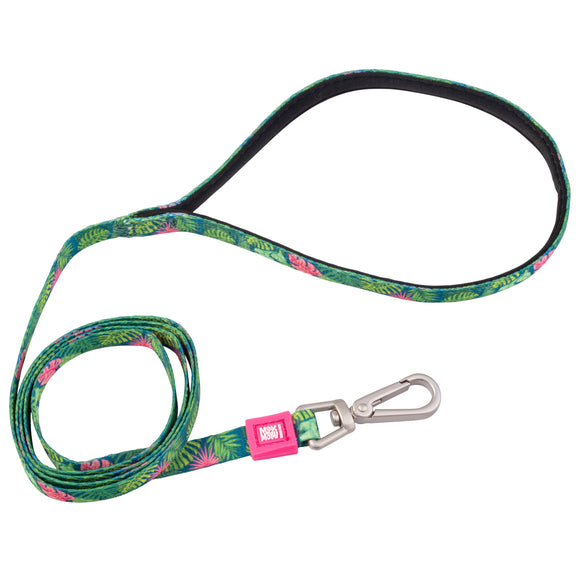 Max&Molly Cat Harness and Leash Set – Adjustable Tropical Leaves Pattern, Lightweight Design