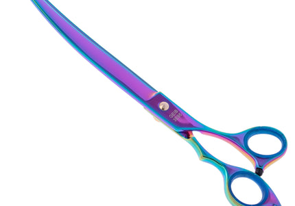 Geib Gold Rainbow Kiss Curved Scissors – 8.5in Micro-Bevel Blades with Premium Rainbow Finish