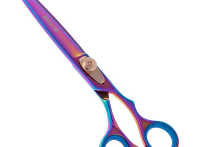 Geib Gold Rainbow Kiss Straight Scissors – Micro-Bevel Edge, 7.5in, Premium Rainbow Finish