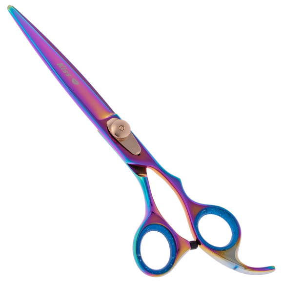 Geib Gold Rainbow Kiss Straight Scissors – Micro-Bevel Edge, 7.5in, Premium Rainbow Finish