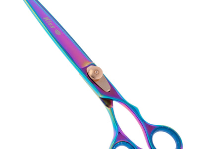 Geib Gold Rainbow Kiss Straight Scissors – Micro-Bevel Edge, 7.5in, Premium Rainbow Finish
