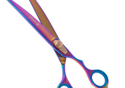 Geib Gold Rainbow Kiss Curved Scissors – 8.5in Micro-Bevel Blades with Premium Rainbow Finish