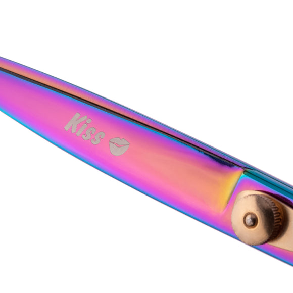 Geib Gold Rainbow Kiss Curved Scissors – 8.5in Micro-Bevel Blades with Premium Rainbow Finish