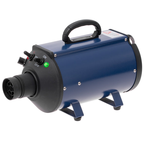 Blovi DoubleBlaster 2200W Table Dryer – Adjustable Airflow, Two-Stage Heater, Navy Blue