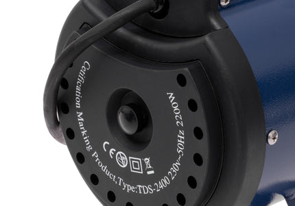 Blovi DoubleBlaster 2200W Table Dryer – Adjustable Airflow, Two-Stage Heater, Navy Blue