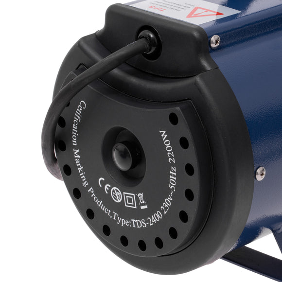 Blovi DoubleBlaster 2200W Table Dryer – Adjustable Airflow, Two-Stage Heater, Navy Blue