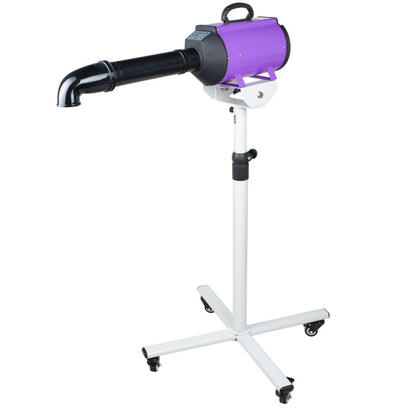 Blovi Canves 2200W Grooming Dryer – Modern LCD Display, Adjustable Stand, Purple Finish