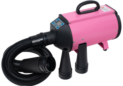 Blovi Canves 2200W High-Power Dryer – Modern LCD Display, Adjustable Stand, Pink