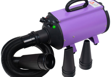 Blovi DoubleBlaster 2200W Grooming Dryer – Adjustable Stand, Smooth Airflow, Two-Stage Heater, Purple