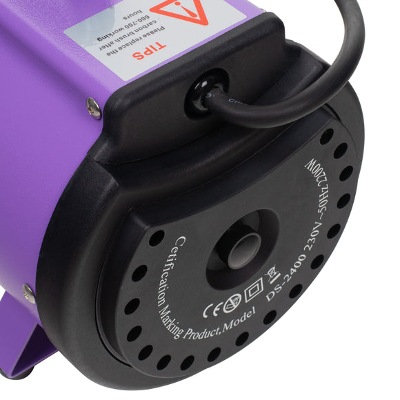 Blovi DoubleBlaster 2200W Table Dryer – Adjustable Airflow, Two-Stage Heater, Purple Finish