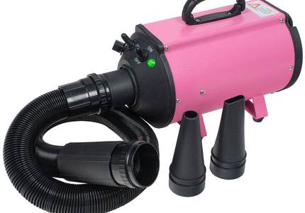 Blovi DoubleBlaster 2200W Grooming Dryer – Adjustable Stand, Two-Stage Heater, Smooth Airflow, Pink