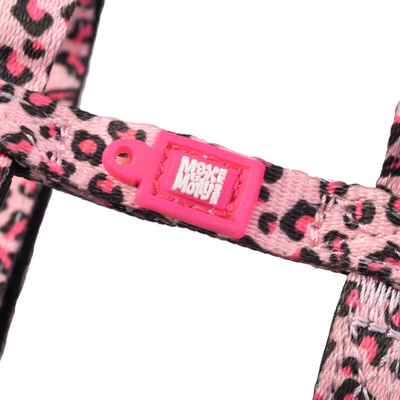 Max&Molly Cat Harness and Leash Set – Pink Leopard Pattern, Adjustable Comfort Design