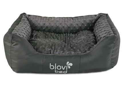 Biglo Bed Milano Minky Gray – Plush Large Dog Bed with Soft Minky Fabric, Comfortable Design